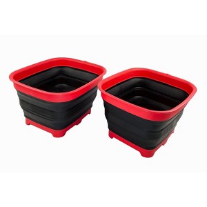 SAMMART 15L (3.9 Gallon) Collapsible Dishpan with Draining Plug - 1 of 4