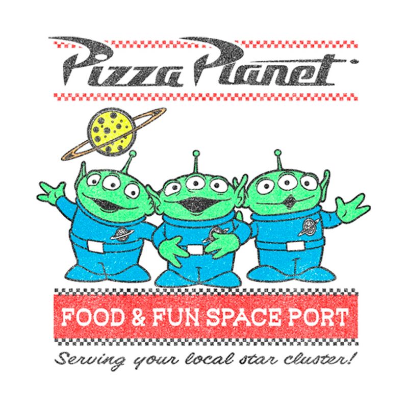 Men's Toy Story Pizza Planet Aliens T-Shirt, 2 of 6
