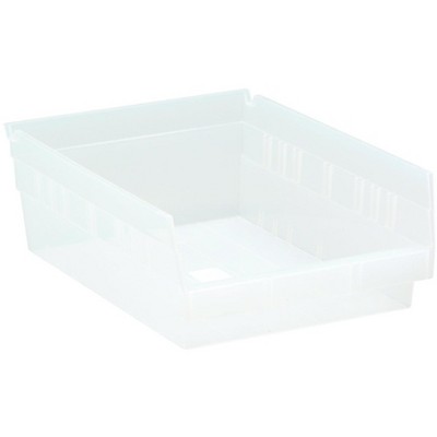Quantum Storage Systems Economy Shelf Bin, Nesting, 11-5/8"W X 8-3/8"D X 4"H, (7) Divider Slots, Rear Hanglock