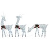 VidaXL Christmas Reindeer Family 106.3 in.x2.8 in.x35.4 in. White Cold White Mesh - 2 of 4