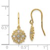 Black Bow Jewelry 10mm Floral Dangle Earrings in 14k Yellow Gold and White Rhodium - 4 of 4