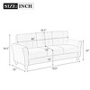 79.9" Linen Upholstered 3-Seater Sofa with Tapered Legs and High Resilience Foam Cushion - 3 of 4