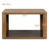 ALEXOUN 30.8 Inch Square Farmhouse Coffee Table with Half-Open Compartment –for Living Room,Family Homes,Apartmentsn and Rustic Decor - 3 of 4