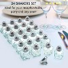 Small Salt and Pepper Shakers, Pack of 24 Bulk Salt and Pepper Shakers with Funnel Tool, Clear Glass Mini Salt and Pepper Shakers Set, 0.5 oz - 4 of 4