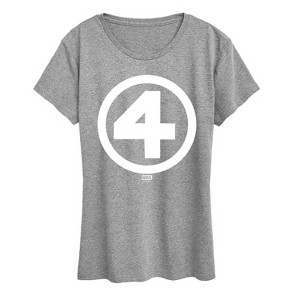 Women's - Marvel - Fantastic 4 Logo White Short Sleeve Graphic T-Shirt - 1 of 4