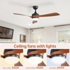 Sofucor Ceiling Fans with Lights and Remote Dimmable LED Quite Reversible DC Motor Modern Indoor Outdoor Ceiling Fan with light for Farmhouse Bedroom - 2 of 4