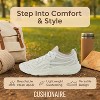 CUSHIONAIRE Trax Lace-Up Mesh Womens Shoes - Lightweight Platform Fashion Sneakers Casual Gym Shoes for Women - 4 of 4