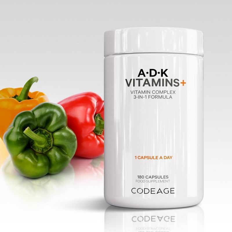 Codeage Vitamin ADK Capsules with Vitamin A, D3 5000 IU and K1 &#38; K2 (MK4 &#38; MK7) - 180ct, 5 of 13