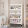 SKONYON 5 Tie Bakers Racks Storage Cabinet with 4 Flip-up Doors - 3 of 4