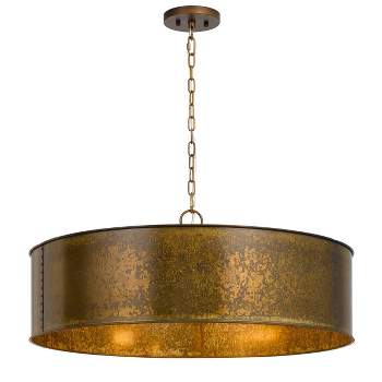 9.5" x 29.5" Metal Rochefort Round Chandelier Gold - Cal Lighting