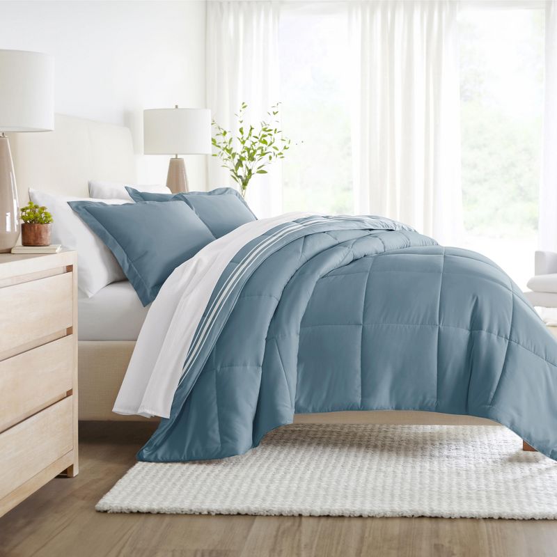 Geometric Modern Reversible Soft Comforter Sets, Down Alternative, Easy Care - Becky Cameron, 3 of 22