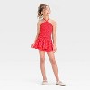 Girls' Smocked Floral Woven Halter Top - art class™ - 3 of 3