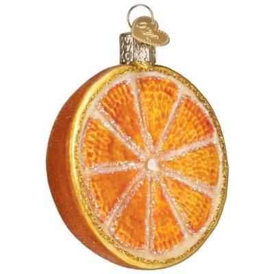 Old World Christmas Glass Blown Ornament for Christmas Tree, Orange