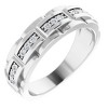 Pompeii3 1/3 Ct Mens Lab Created Diamond Wedding Ring White Gold Anniversary Band - 2 of 4