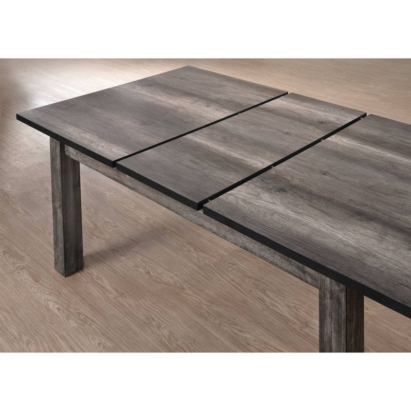 6pc Grayson Extendable Dining Table with Padded Seats Gray Oak - Picket House Furnishings, 5 of 17