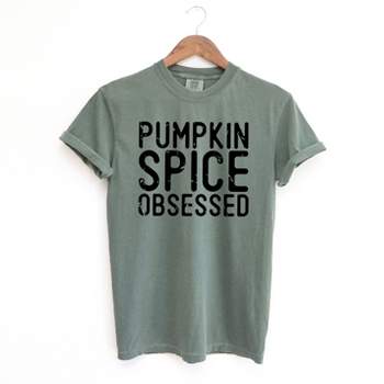 Simply Sage Market Women's Pumpkin Spice Obsessed Short Sleeve Garment Dyed Tee