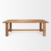 HomeRoots 95" Natural Reclaimed Wood Trestle Base Dining Table - 4 of 4