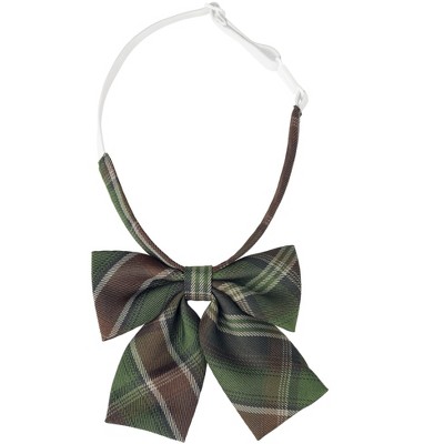 INSPIRE CHIC Women's Plaid Uniform Pre-tied Knot Cute Stylish Colorful Bow Ties