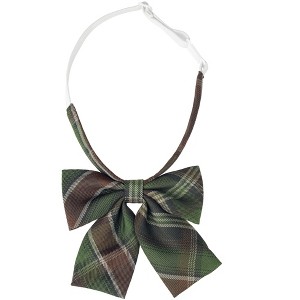 INSPIRE CHIC Women's Plaid Uniform Pre-tied Knot Cute Stylish Colorful Bow Ties - 1 of 4