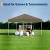 10x10 Pop Up Canopy with Removable 4 Sidewalls - Easy Up Camping Tent with One Button Push Setup for Deck, Garden, Sports, Beach, Party - 4 of 4