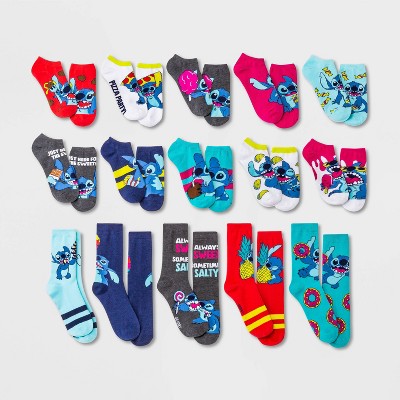 Women's Lilo & Stitch 15 Days of Socks Advent Calendar - Colors May Vary 4-10