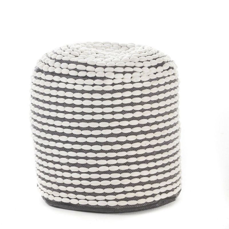 Rococco Round Pouf Ottoman - Christopher Knight Home, 1 of 8