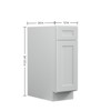 Kitchen Base Cabinet, Unassembled Cabinet with Adjustable Shelf without Top - 3 of 4