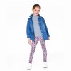 Deux par Deux Girl Organic Cotton Leggings Blue Apple Print - 2 of 4
