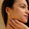 Cubic Zirconia Huggie Earrings 14k Gold Plated Tiny Earrings Small Huggie Hoop Earrings Simple Lightweight Hoops Gift for Women - 3 of 4