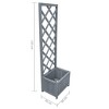 vidaXL Trellis Planter Gray Solid firwood Medium Durable - 4 of 4