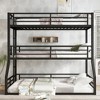 KWPZQEB Metal Triple Bunk Bed with Safety Guardrails, Heavy-duty Triple Bed with Noise-reduced Design - 2 of 4