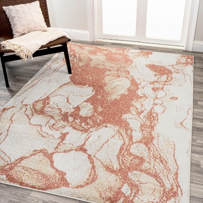 Marmo Abstract Marbled Modern Area Rug - JONATHAN Y