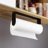 Hachikiko Black Paper Towel Holder Wall Mount - Under Cabinet Self Adhesive Paper Towel Rack for Kitchen, SUS-304 Stainless Steel - 3 of 4