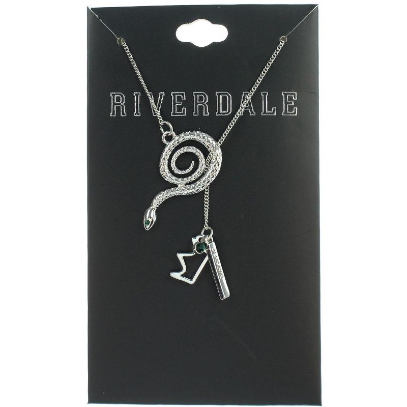Riverdale Teen Drama TV Series Serpent Juggie Charm Necklace Silver, 3 of 4