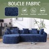 NicBex L-Shaped Modular Sectional Sofa,3-Seat Boucle Couch with Chaise and 5 Pillows for Living Room,Apartment,Office - 4 of 4