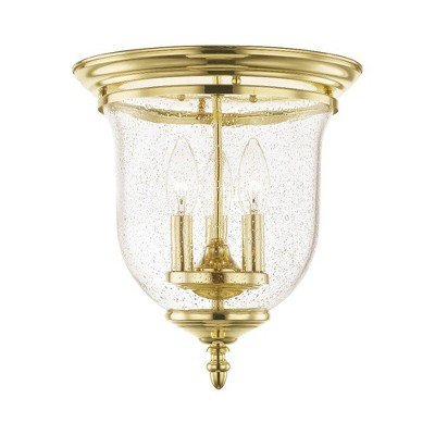 Livex Lighting Legacy 3 - Light Flush Mount in  Polished Brass
