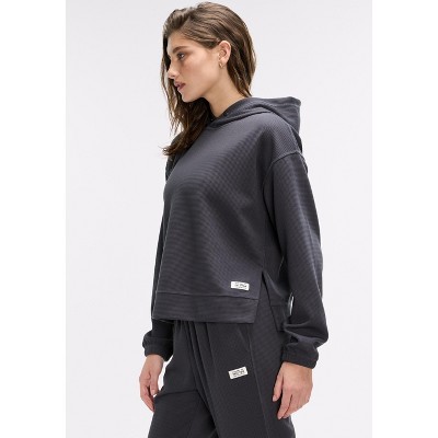 Peloton Women's Waffle Snap Pull Over Hoodie, Slate - image 2