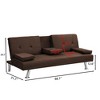 NicBex 66.1 Inch PVC Convertible Folding Futon Sofa Bed with Armrest for Living Room,Office,Apartment,Bedroom - 3 of 4