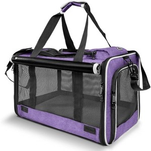 Pet Carrier for Large Cats, Soft-Sided Cat Carrier for Medium Big Cats and Puppy up to 20lbs, Washable Dog Carrier Privacy for Home Outdoor Travel - 1 of 4