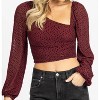 Women's DOTTED ASYMMETRIC RUCHED TOP - ENDLESS BLU. - 2 of 4