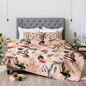 Marta Barragan Camarasa Floral Brushstrokes Comforter Set - Deny Designs - 1 of 4