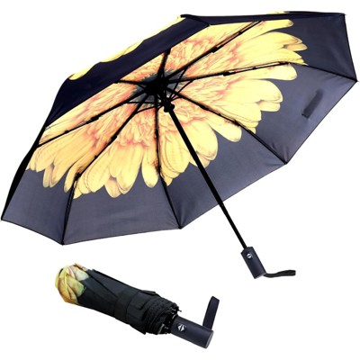 Clotth Travel Essentials Umbrella Windproof, Compact, Lightweight, Automatic Open/Close, Strong And Portable Folding Small Umbrella For Rain
