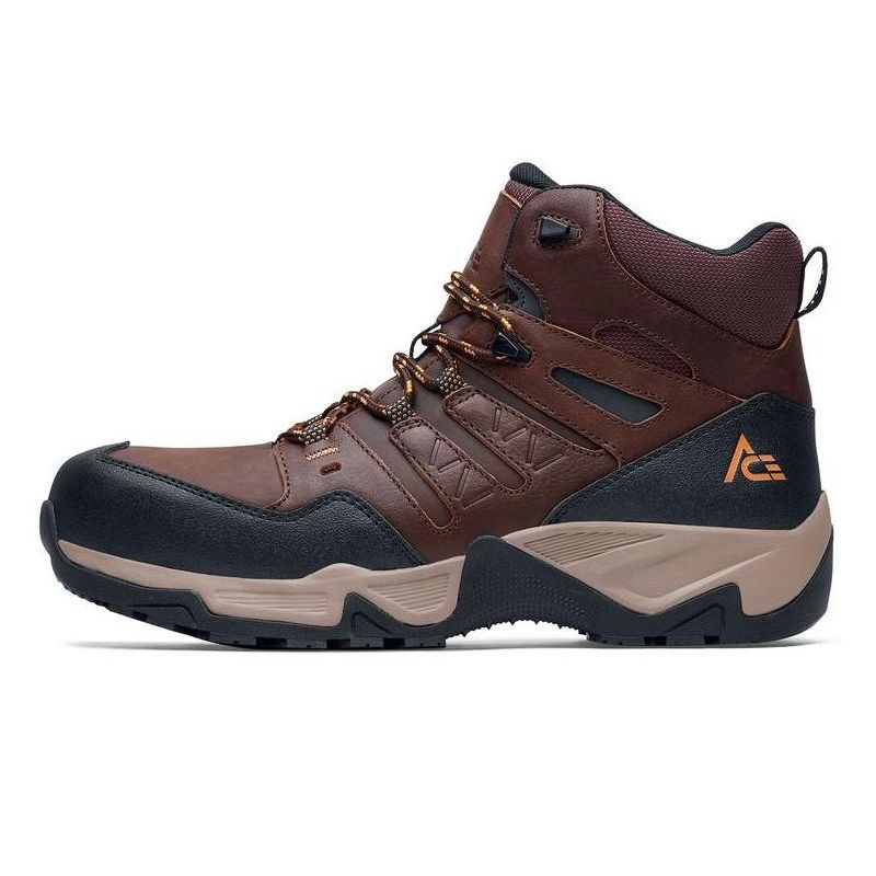 ACE Work Boots Men's Badlands Hiker Mid NCT Slip Resistant Work Boot, 3 of 9