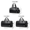 Generic Leather Duffle Bag for Men Small Weekender Gym Bag Black Leather Duffe - 4 of 4