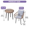 Accent Chairs Set of 2 Mid-Century Modern Chair with Pillow Upholstered Lounge Arm Chair with Side Table & Soft Cushion for Living Room - 2 of 4