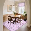 Non-Slip Hallway Runner, Soft Washable Coquette Purple Rug for Kitchen, Bedroom, & Nursery - 3 of 4