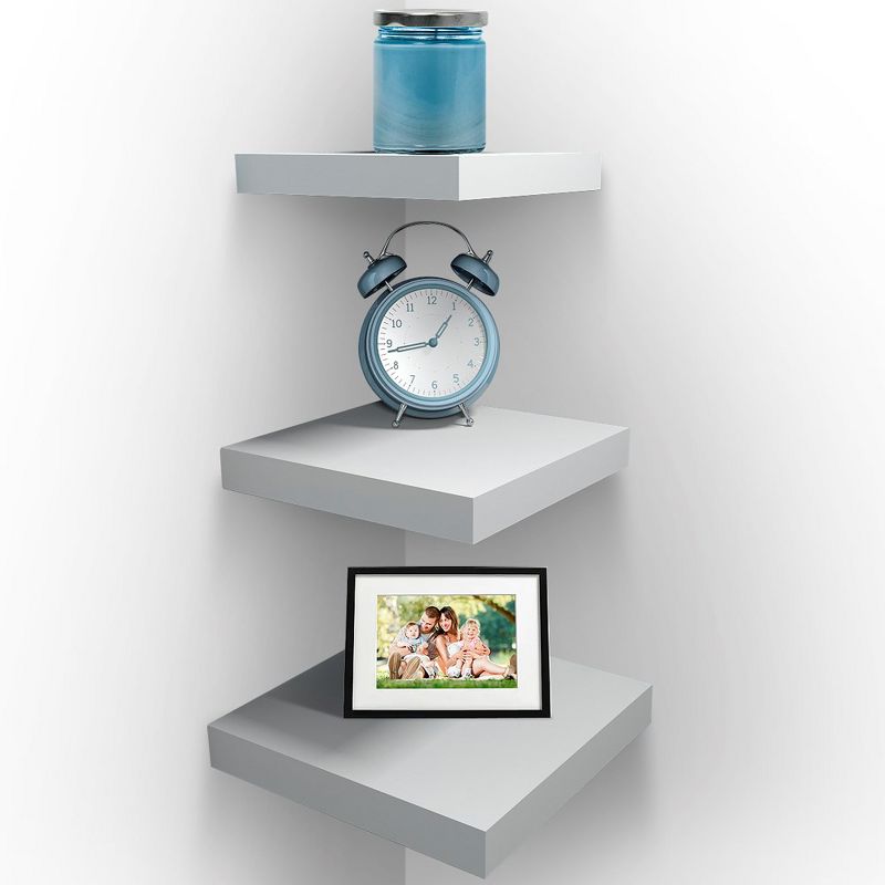 Sorbus 3 Piece Set Floating Square Shelves - Stylish, Versatile & Easy to Install! Perfect for Showpieces & Decor, 1 of 6