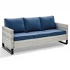 POCASSY 74.4" Outdoor Wicker Couch with Metal Armrest, 3-Seater Couch with Square Armrest Patio Furniture Sofa for Porch Balcony - 4 of 4