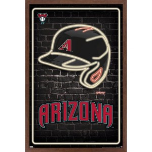 Trends International MLB Arizona Diamondbacks - Neon Helmet 23 Framed Wall Poster Prints - 1 of 4