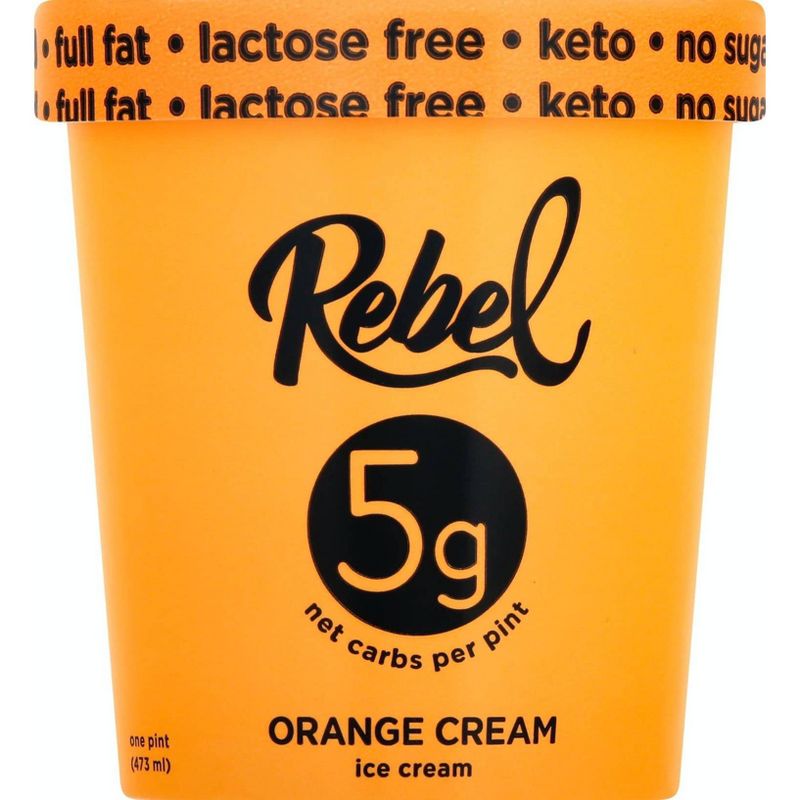 Rebel Creamery Orange Cream Ice Cream - 16oz, 1 of 5